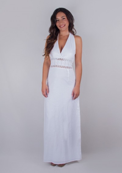 vestido ibicenco modelo Luz bordado a mano