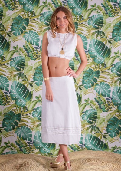 Top ibicenco Panama Bordado a Mano