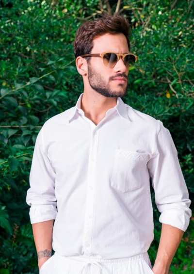 Camisa ibicenca Nasau Bordada a Mano